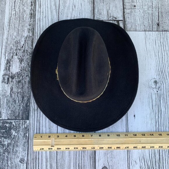 Vintage Pigalle Black Felt Cowboy Hat - Picture 13 of 15